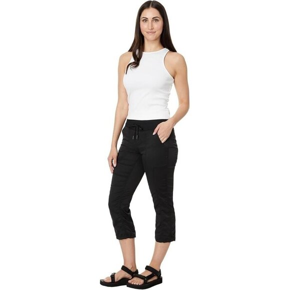 The North Face Womens Size Large Black Aphrodite 2.0 Capri Athletic Pants NEW - Picture 1 of 2